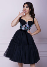 Load image into Gallery viewer, THE ONE Black Midi Tulle Dress