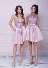 Load image into Gallery viewer, BONBON Pink Sequin Midi A-line Dress