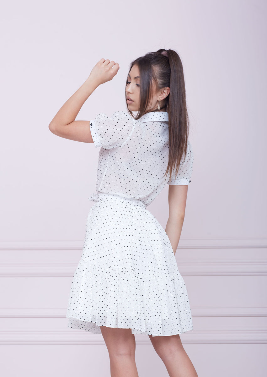 White Polka Dots Dress