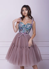 Load image into Gallery viewer, THE ONE Pink Cappuccino Midi Tulle Dress