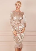 Load image into Gallery viewer, MALLINY ICON Cappuccino Velvet Dress