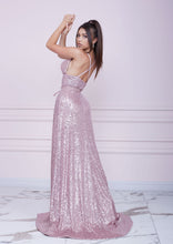 Load image into Gallery viewer, THE OSCARS PINK Sequin Long Dress