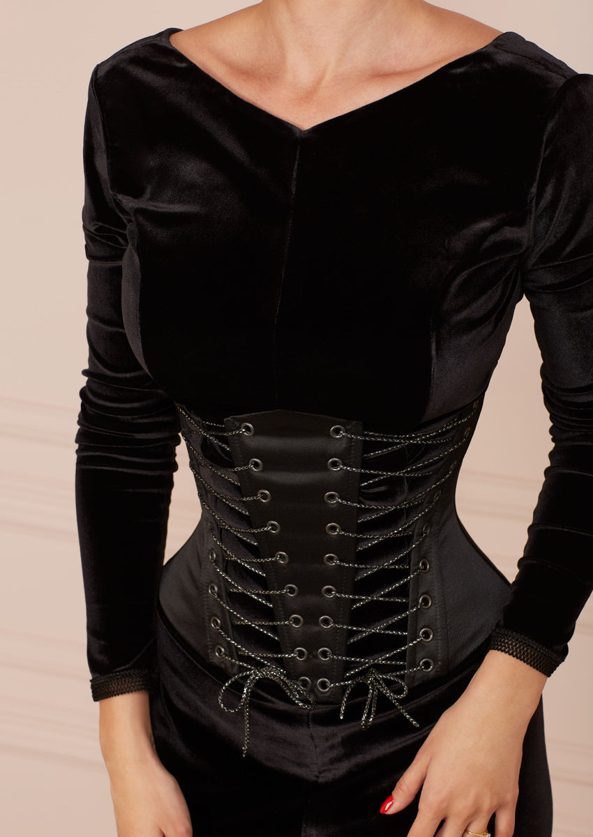 MALLINY Waist-Shaping Royal BLACK Corset
