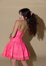 Load image into Gallery viewer, Bombshell Hot Pink Corset & Skirt Set