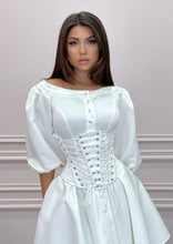 Load image into Gallery viewer, MALLINY Waist-Shaping Royal White Corset