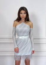 Load image into Gallery viewer, Seline Mini Dress with Feathers