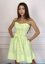 Load image into Gallery viewer, LADY MALLINY LEMON Bustier Midi Dress