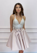 Load image into Gallery viewer, BonBon Pearl Beige Dress