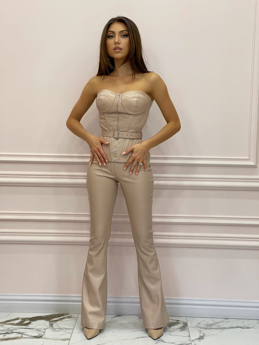 LADY DANGER Powder Beige Eco-Leather Set