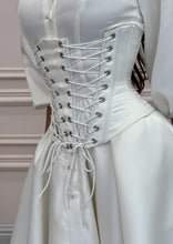 Load image into Gallery viewer, MALLINY Waist-Shaping Royal White Corset