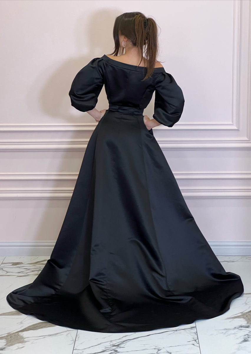 DUCHESS Black Long Dress