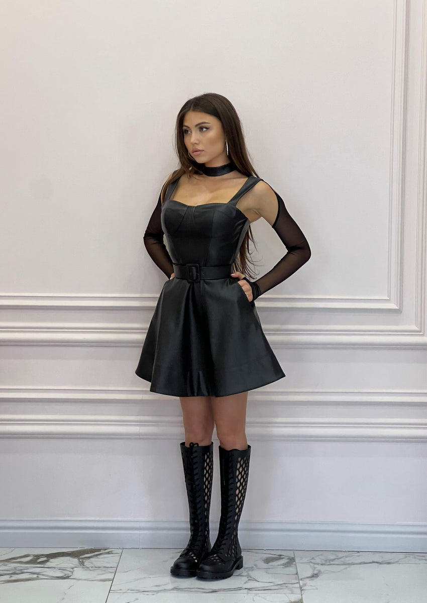 The Black Leather Dress