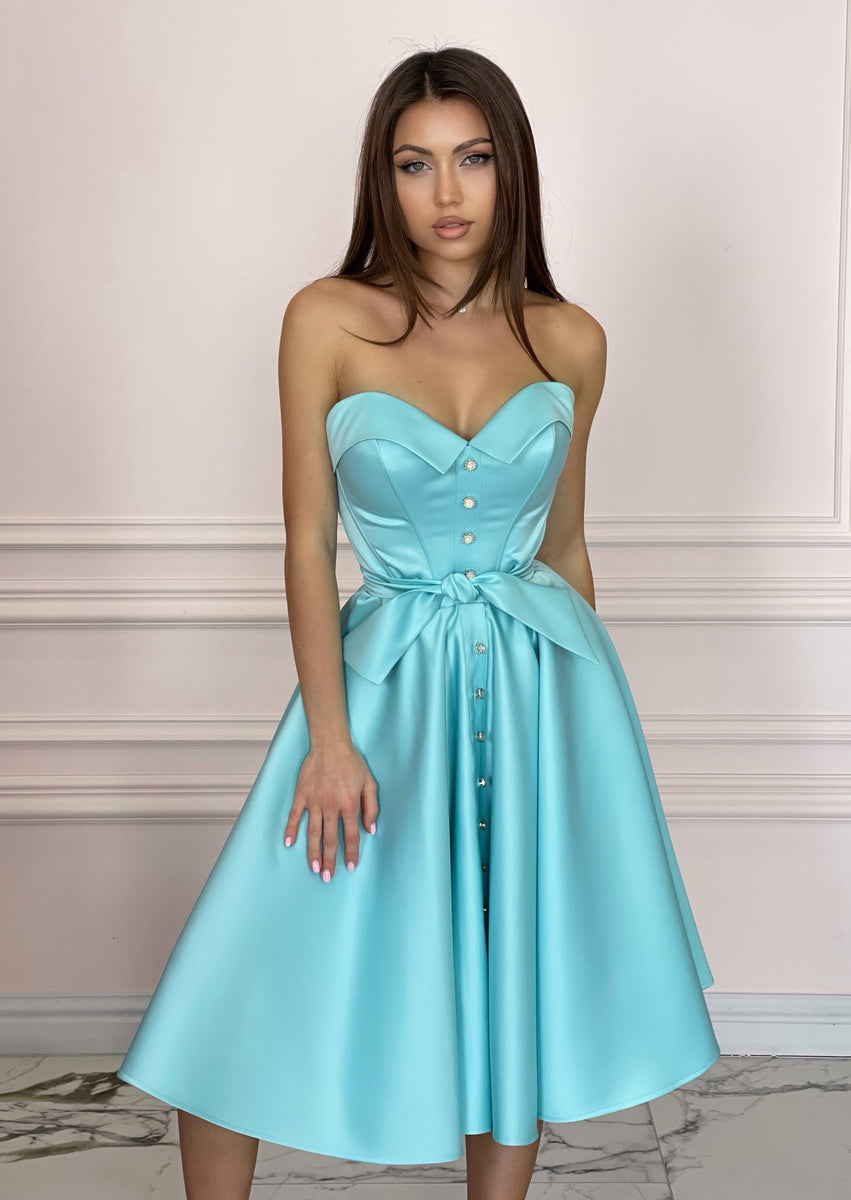 LADY MALLINY AQUA Blue Dress