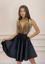 Load image into Gallery viewer, Chameleon Sequins & Duchess Dress