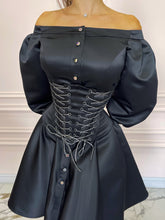 Load image into Gallery viewer, MALLINY Waist-Shaping Royal BLACK Corset
