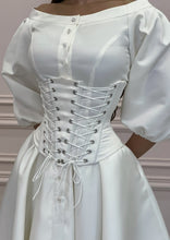 Load image into Gallery viewer, MALLINY Waist-Shaping Royal White Corset