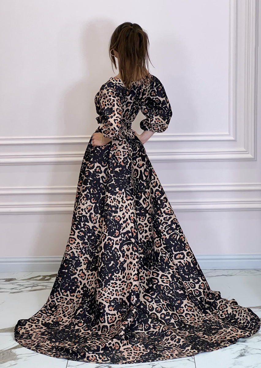 DUCHESS Leopard Print Long Dress