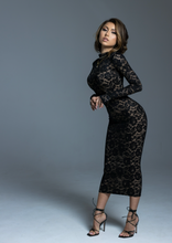 Load image into Gallery viewer, Amour Black Lace Dress