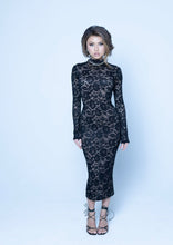Load image into Gallery viewer, Amour Black Lace Dress