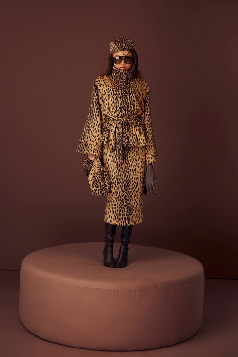 Cheetah Faux Fur Clutch