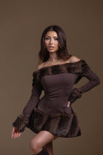 Load image into Gallery viewer, Brown Winter Muse Mini Dress
