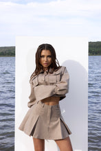 Load image into Gallery viewer, Tailored Jacket &amp; Skirt Set in Taupe Beige
