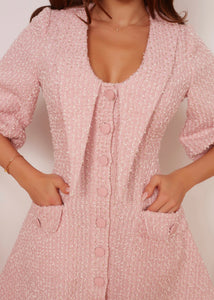 Poupée Pink Tweed Dress