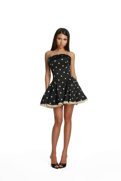 Lola Black Polka Dress