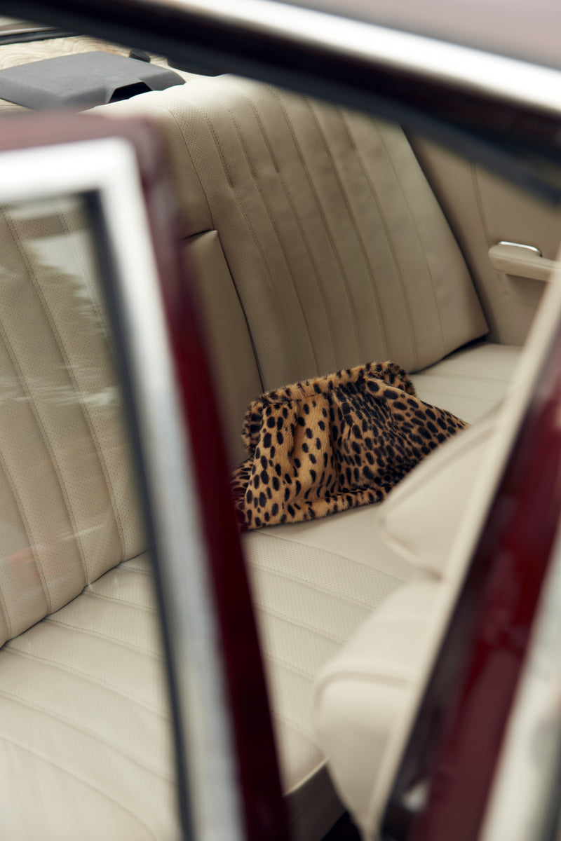 Cheetah Faux Fur Clutch
