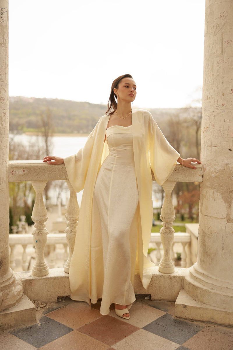 Moonveil Dress & Cardigan Set