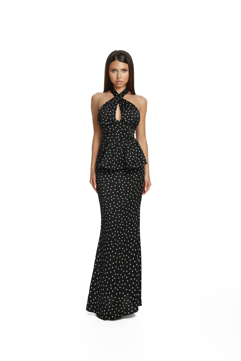 Audrey Black Polka Set