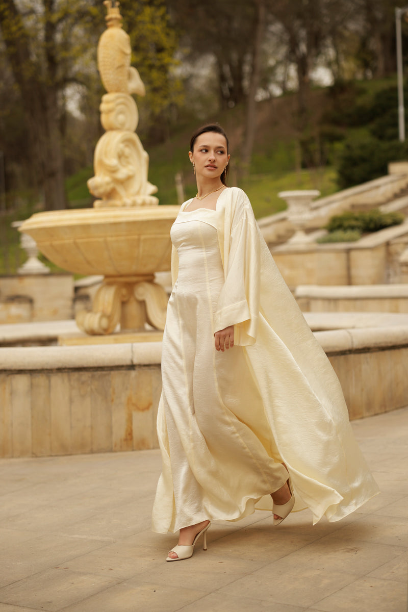 Moonveil Dress & Cardigan Set