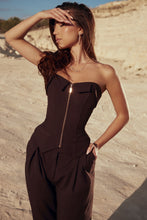 Load image into Gallery viewer, Chocolate Corset &amp; Trousers Set
