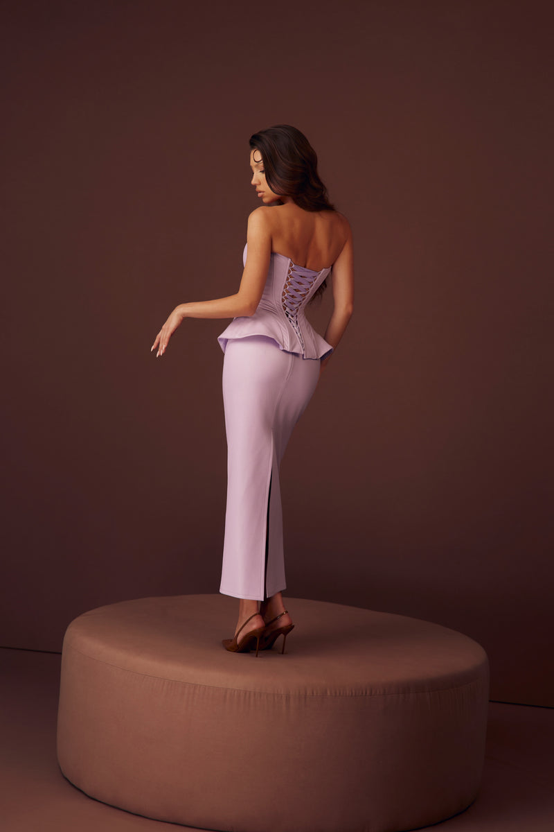 The Hourglass Lilac Corset & Skirt
