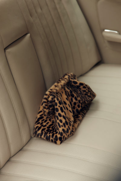 Cheetah Faux Fur Clutch