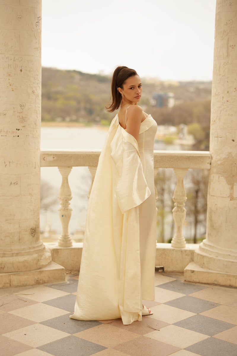 Moonveil Dress & Cardigan Set