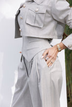 Load image into Gallery viewer, Tailored Jacket, Corset &amp; Trousers Set in Grey
