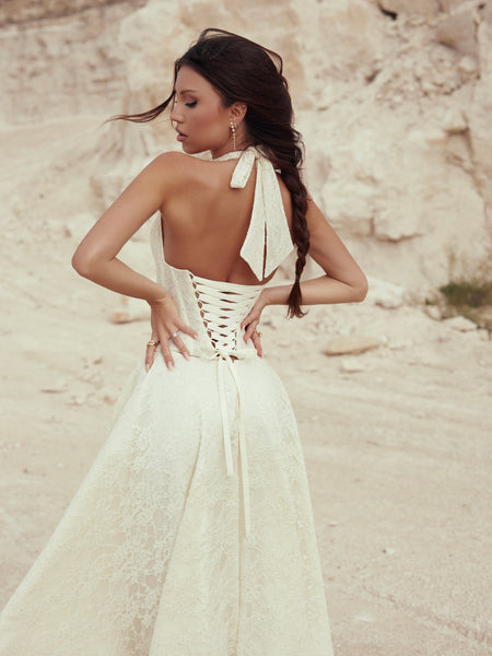 Poeme Ivory Lace Dress