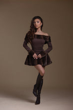 Load image into Gallery viewer, Brown Winter Muse Mini Dress
