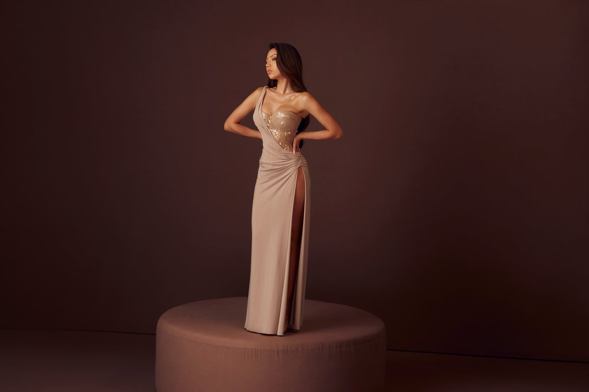 Aphrodite Sandstone Dress