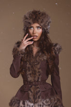 Load image into Gallery viewer, Suede Faux Fur Jacket &amp; Skirt Set
