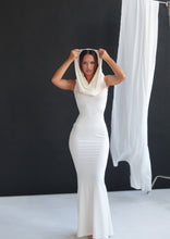 Load image into Gallery viewer, OMBRA White Hood Dress

