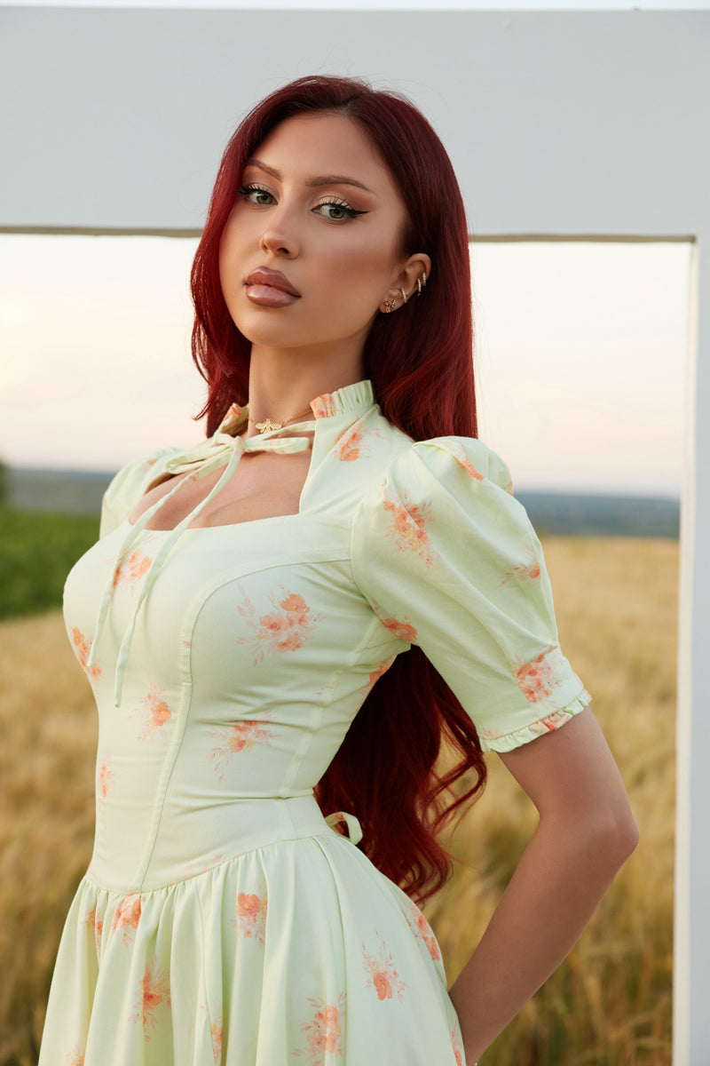 Èloise Floral Green Dress