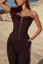 Load image into Gallery viewer, Chocolate Corset &amp; Trousers Set
