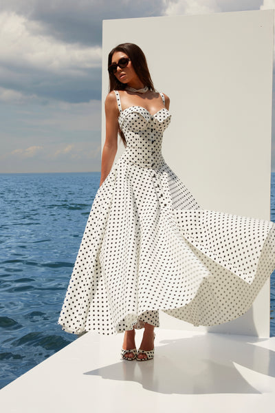 Lady Malliny Polka Dots Dress