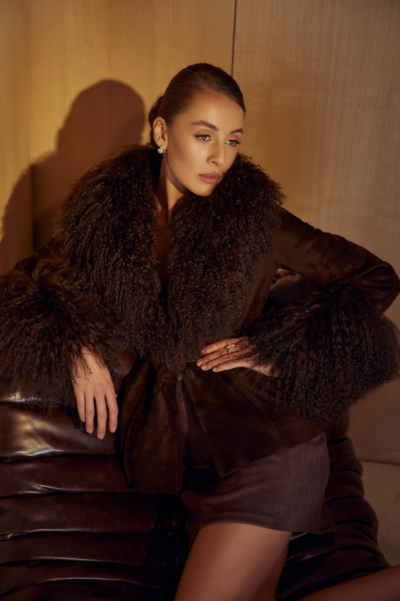 Espresso Brown Suede Jacket