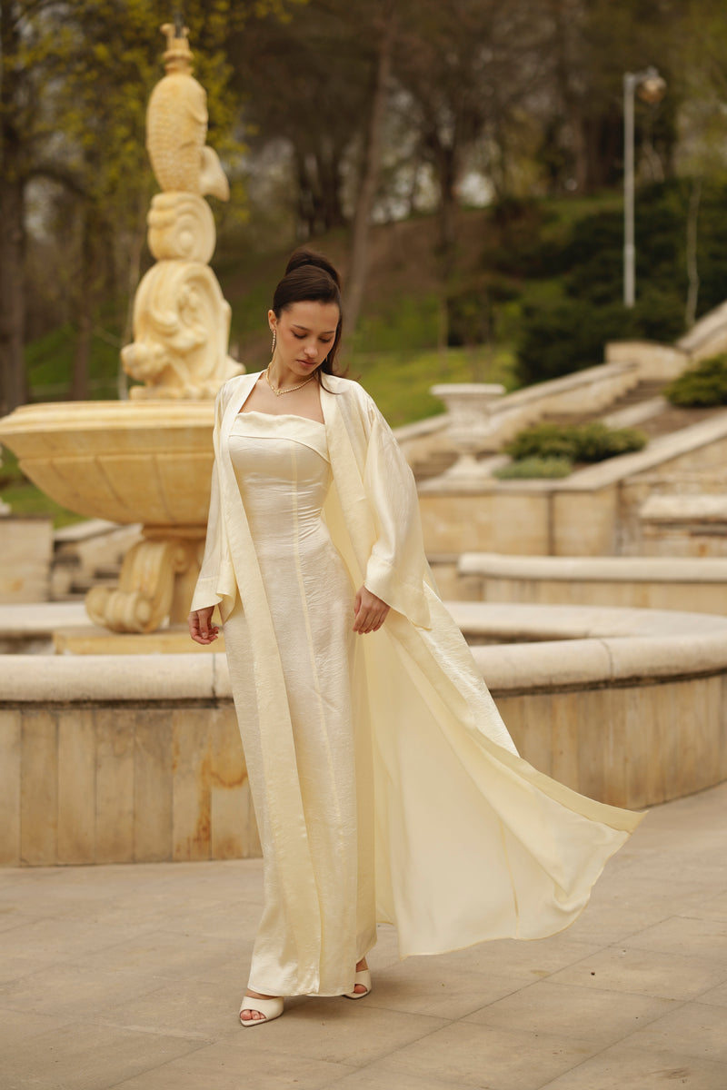Moonveil Dress & Cardigan Set