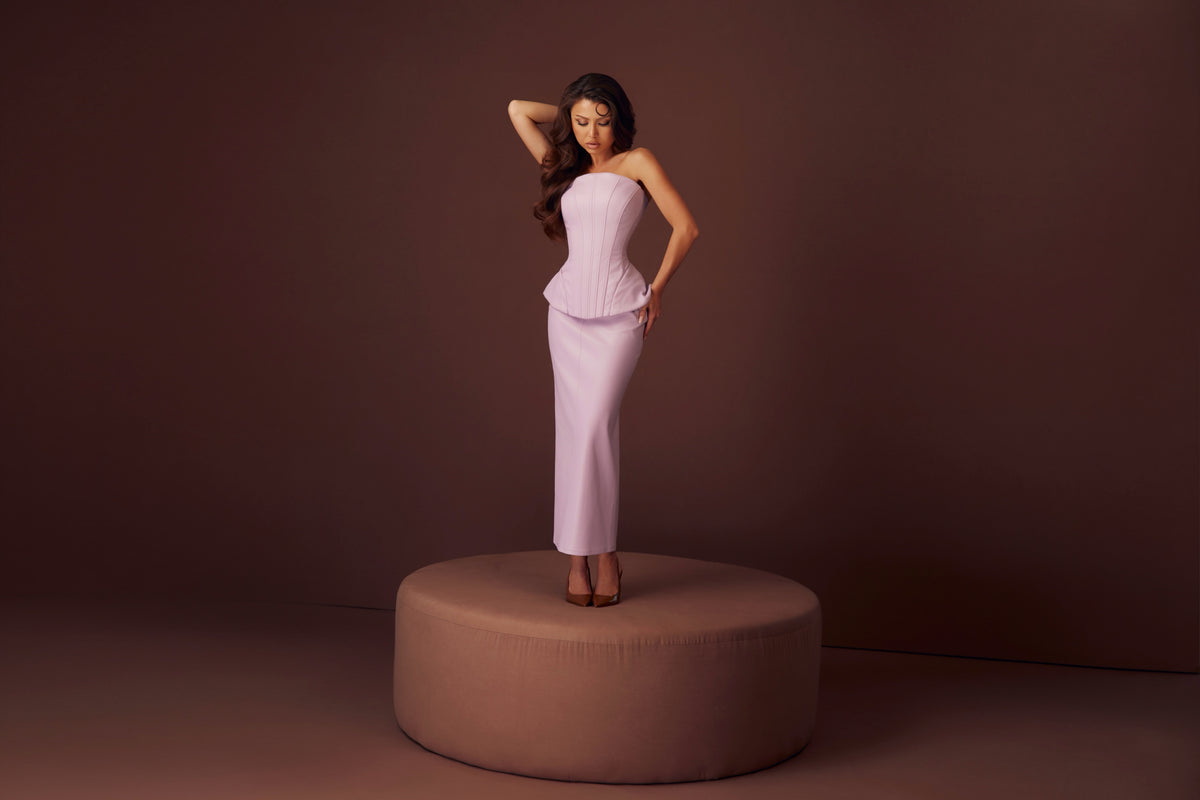 The Hourglass Lilac Corset & Skirt