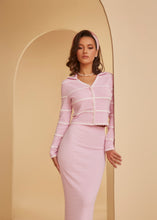 Load image into Gallery viewer, Strawberry Soufflé Knit Cardigan &amp; Skirt Set
