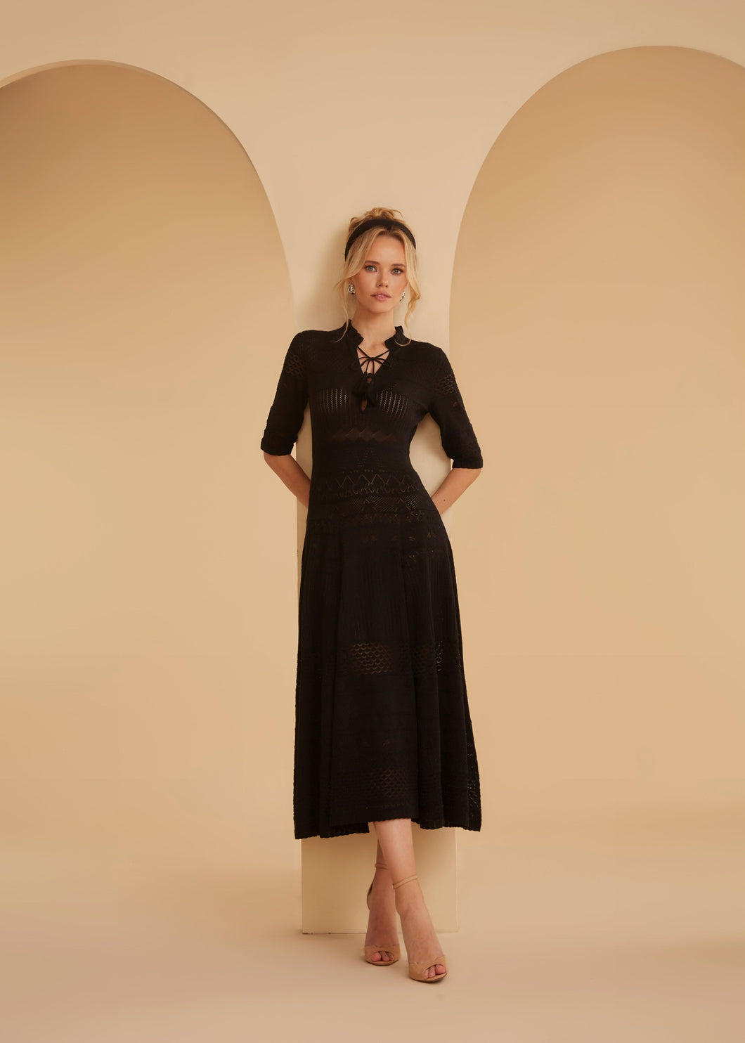 Grace Black Knit Dress